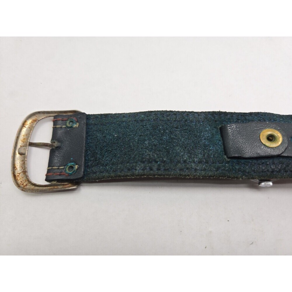 Vintage Bradley Mickey Mouse Swiss Made Walt Disney Mechanical Watch Blue Strap - Picture 12 of 14
